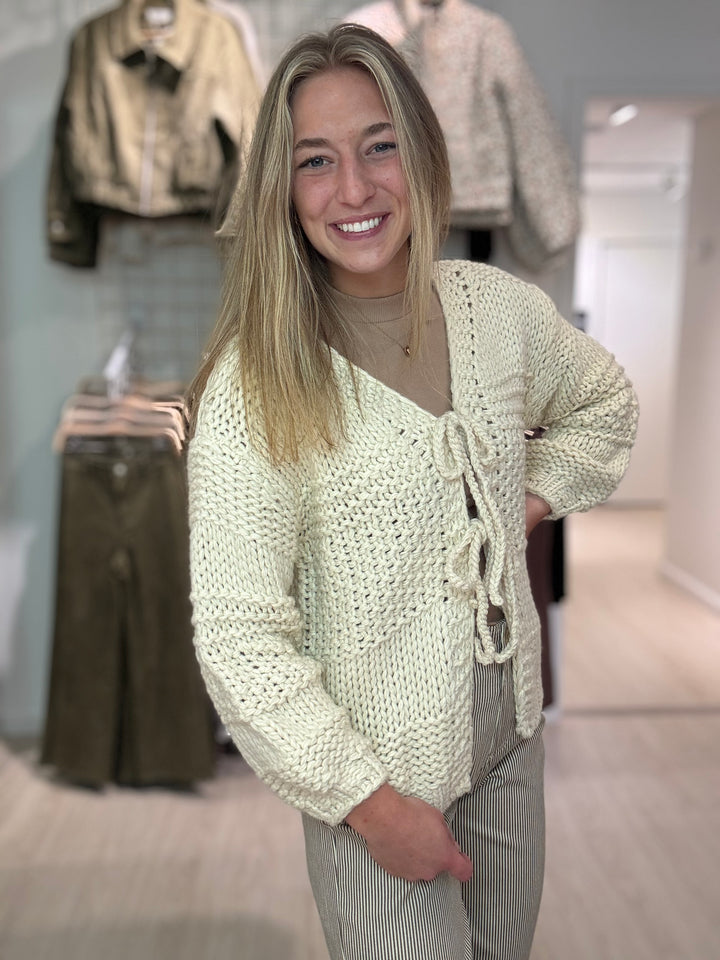 Iggyy Tie Cardigan