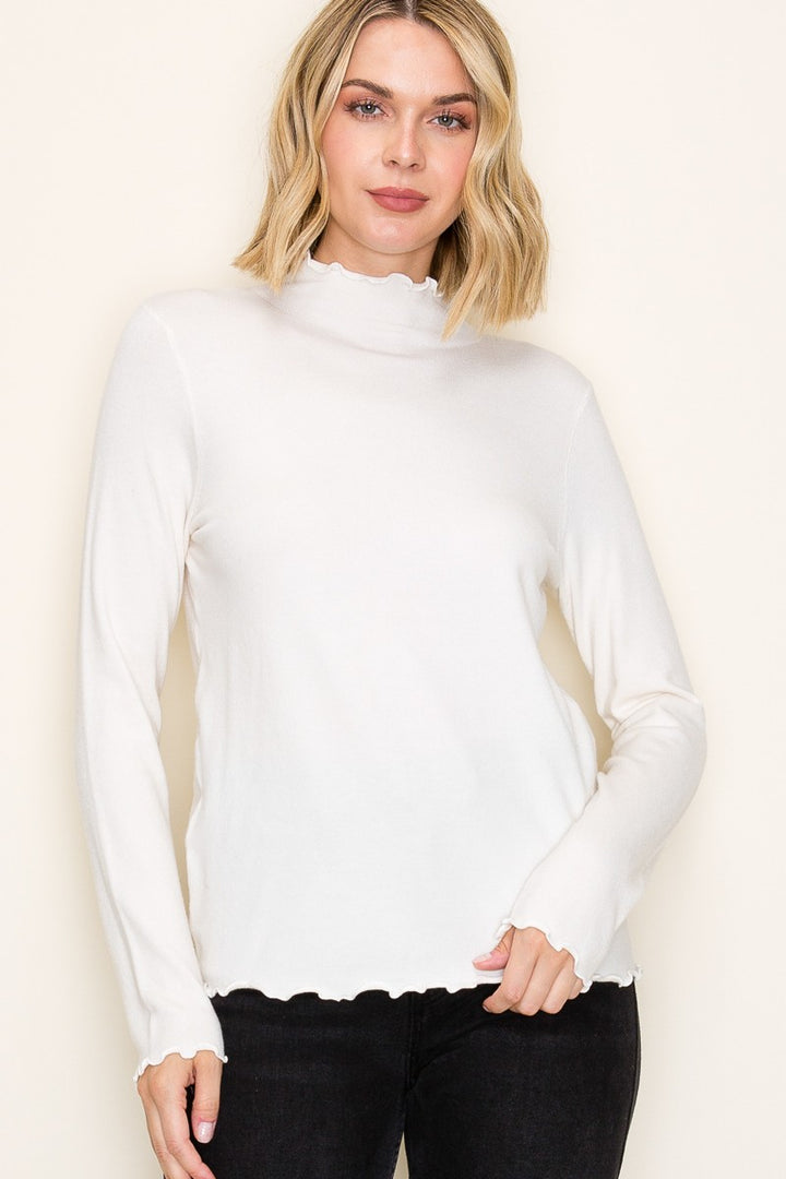 Lettuce Edged Pullover Sweater
