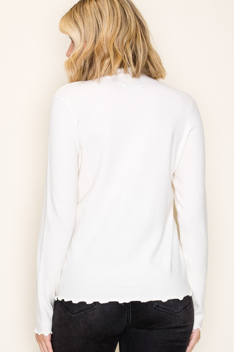 Lettuce Edged Pullover Sweater