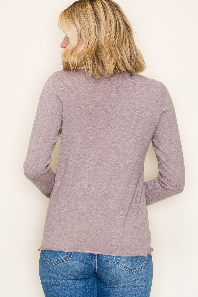 Lettuce Edged Pullover Sweater