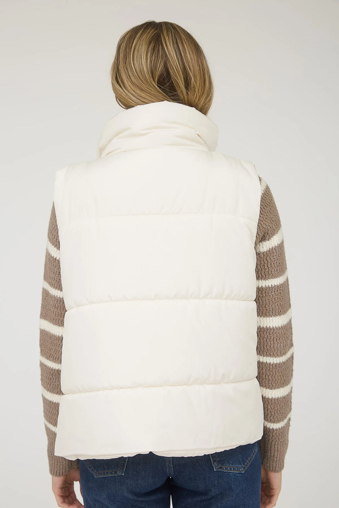 Solid Zip Up Puffer Vest