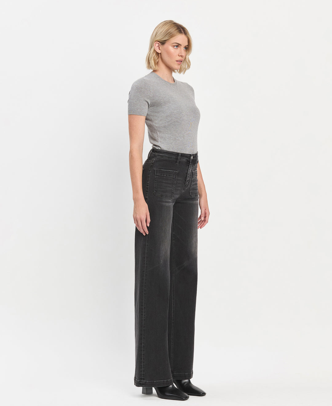 High Rise Wide Trouser Jeans