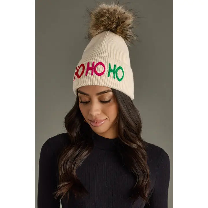 Ho Ho Ho Knit Pom Hat