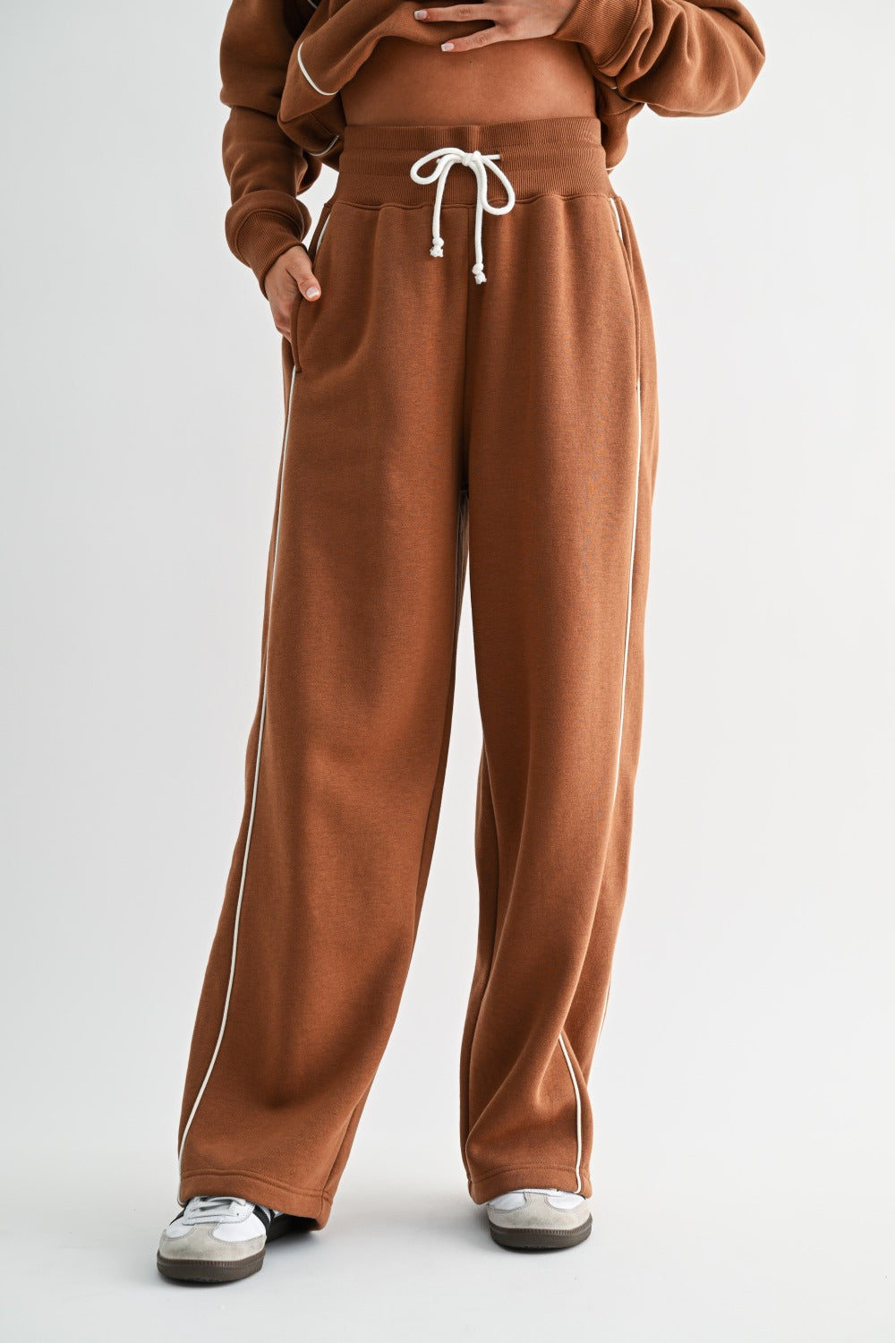 Piped Fleece Lounge Pants