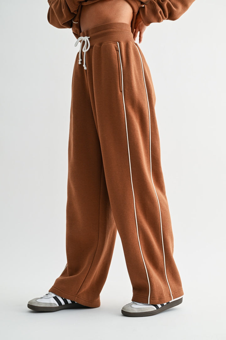 Piped Fleece Lounge Pants