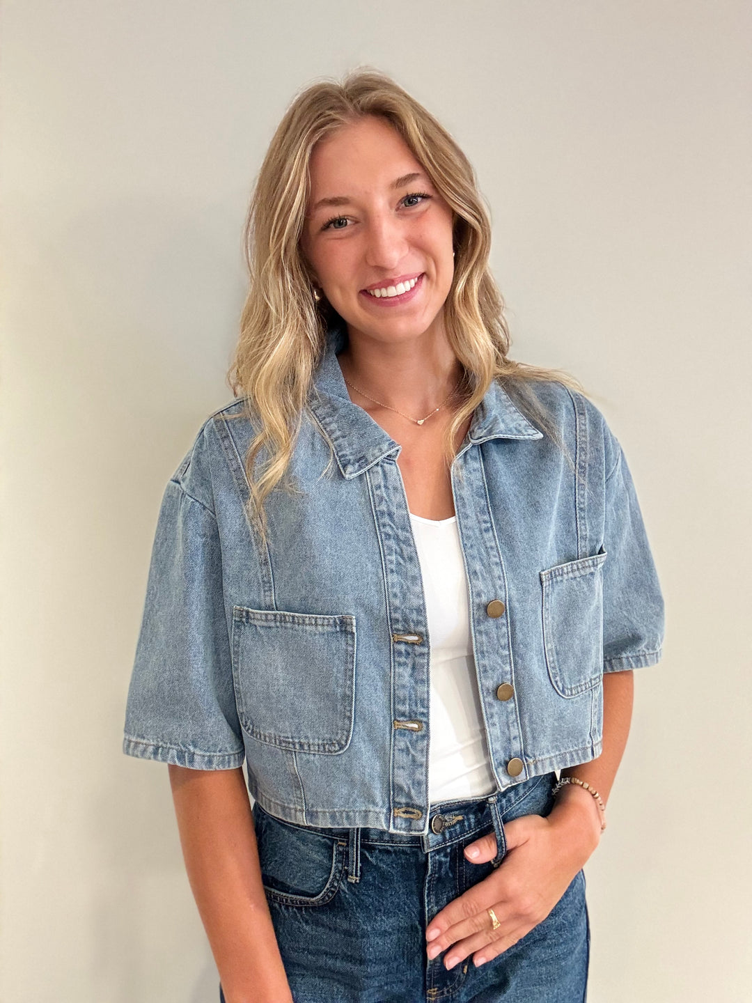 Faded Cloud Denim Top