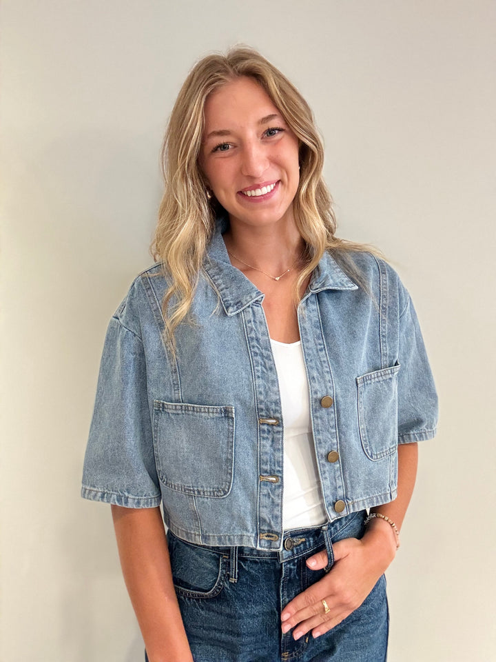 Faded Cloud Denim Top
