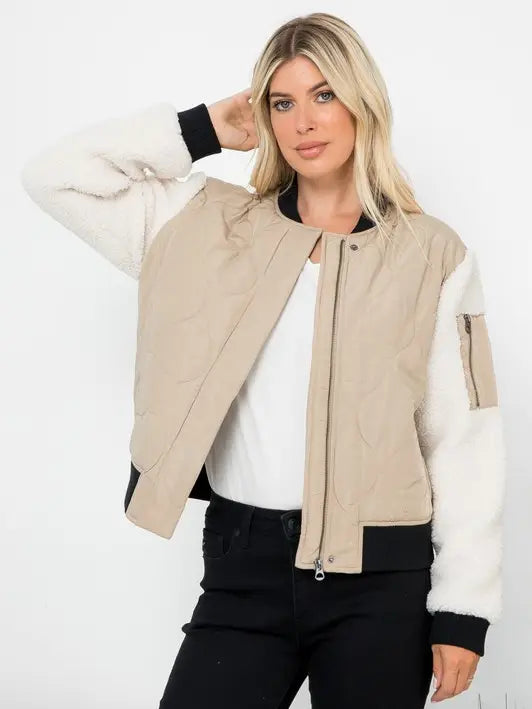 Quilted Bomber Jacket