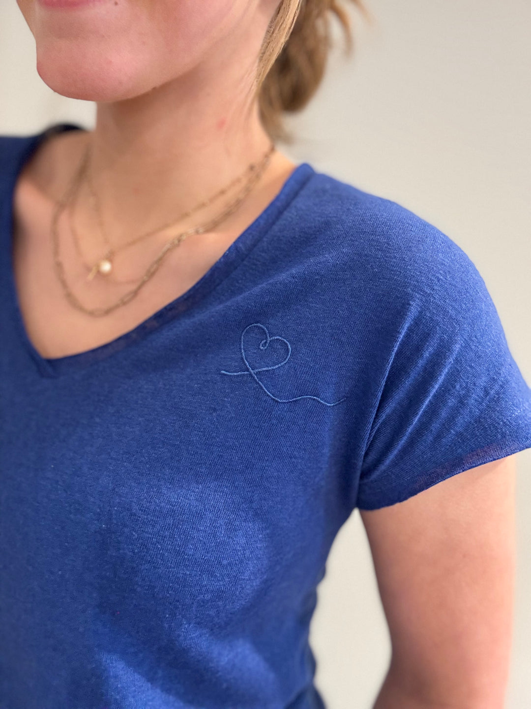 Blue Knit Tee