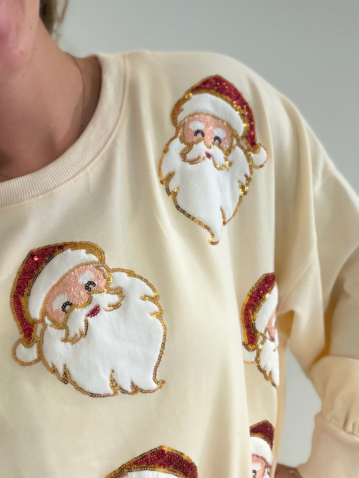 Santa Sequin Sweatshirt