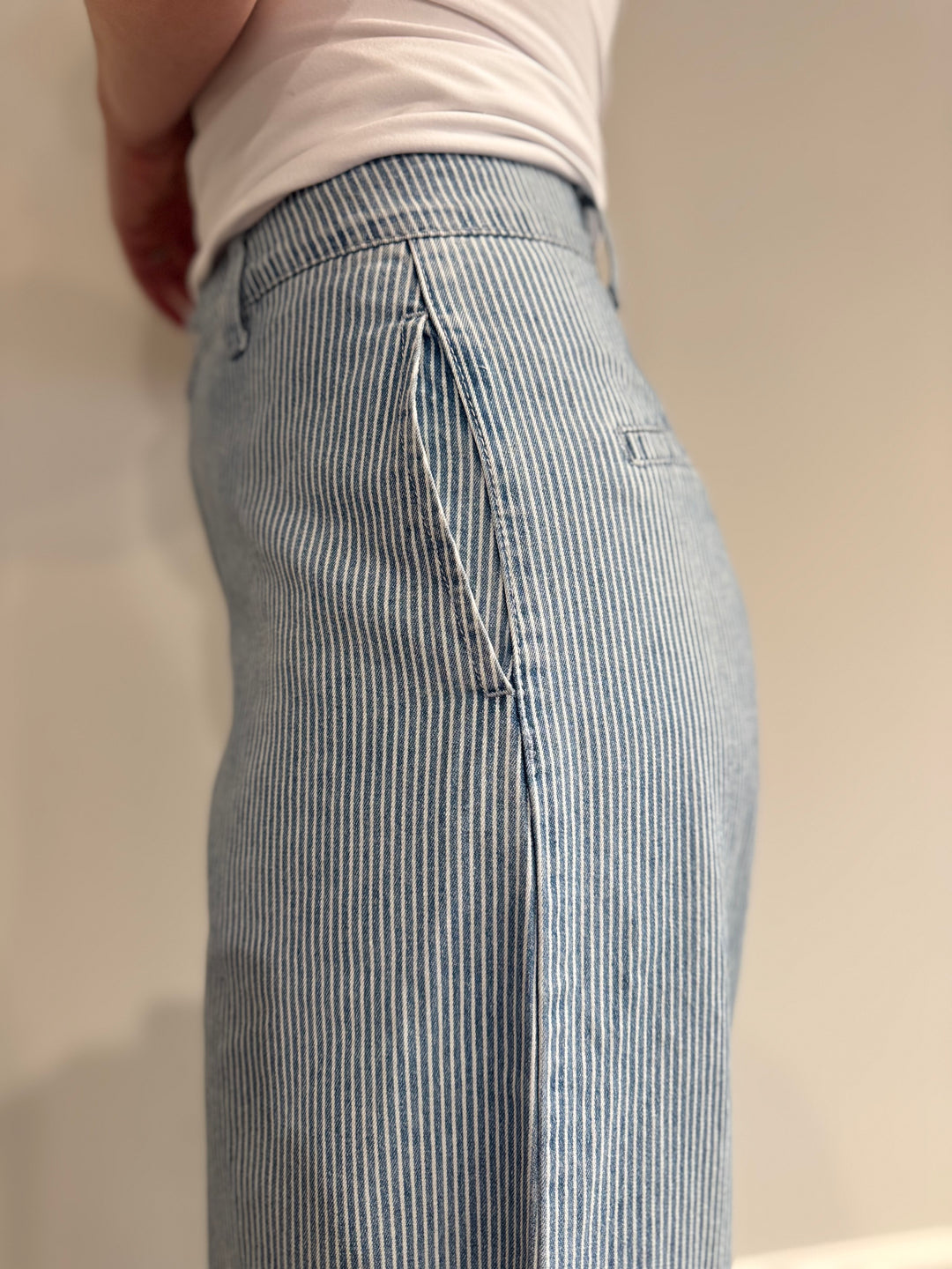 Classic Stripe Wide Leg Pants