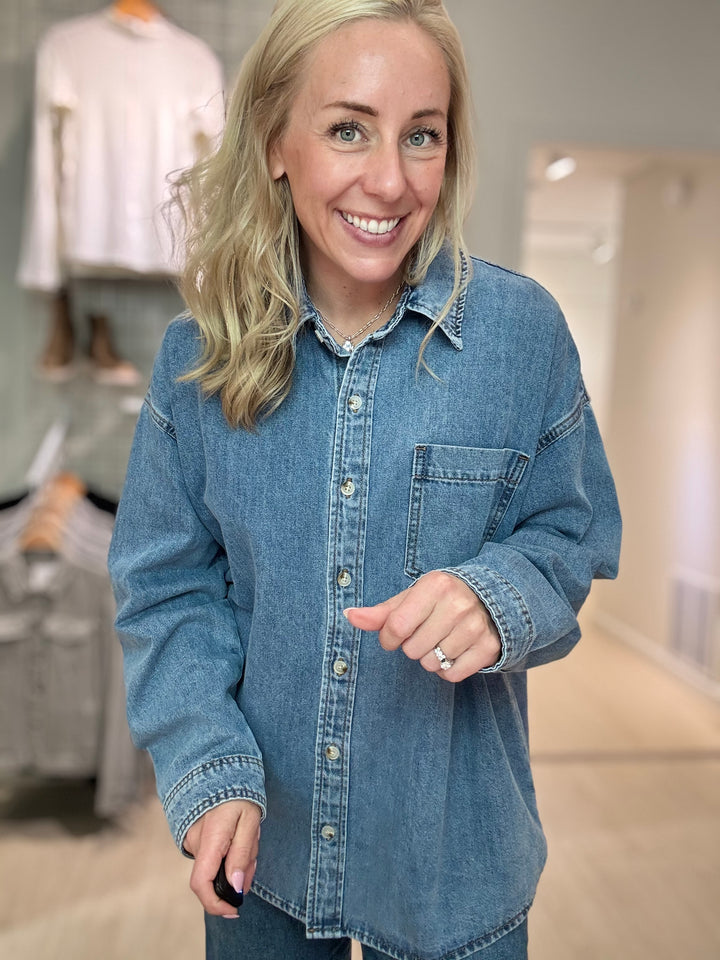 Denim Button-Up