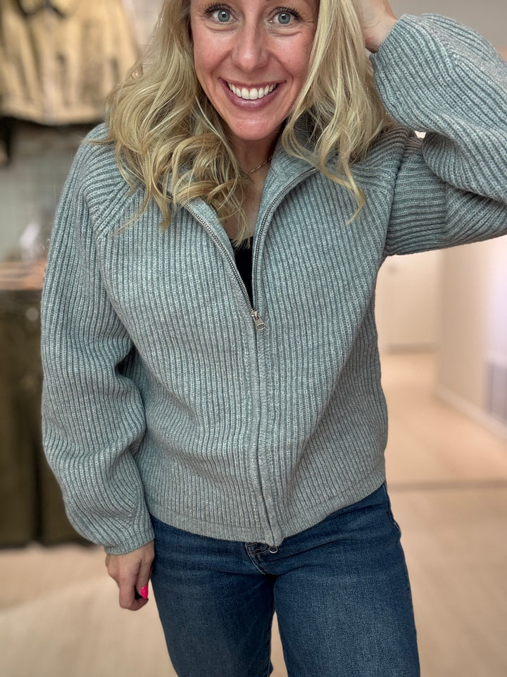 Knit Zip Up Jacket