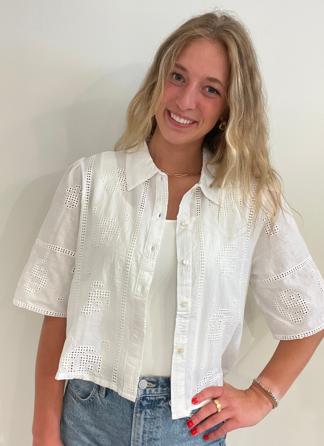 Ember Lane Button Up Top