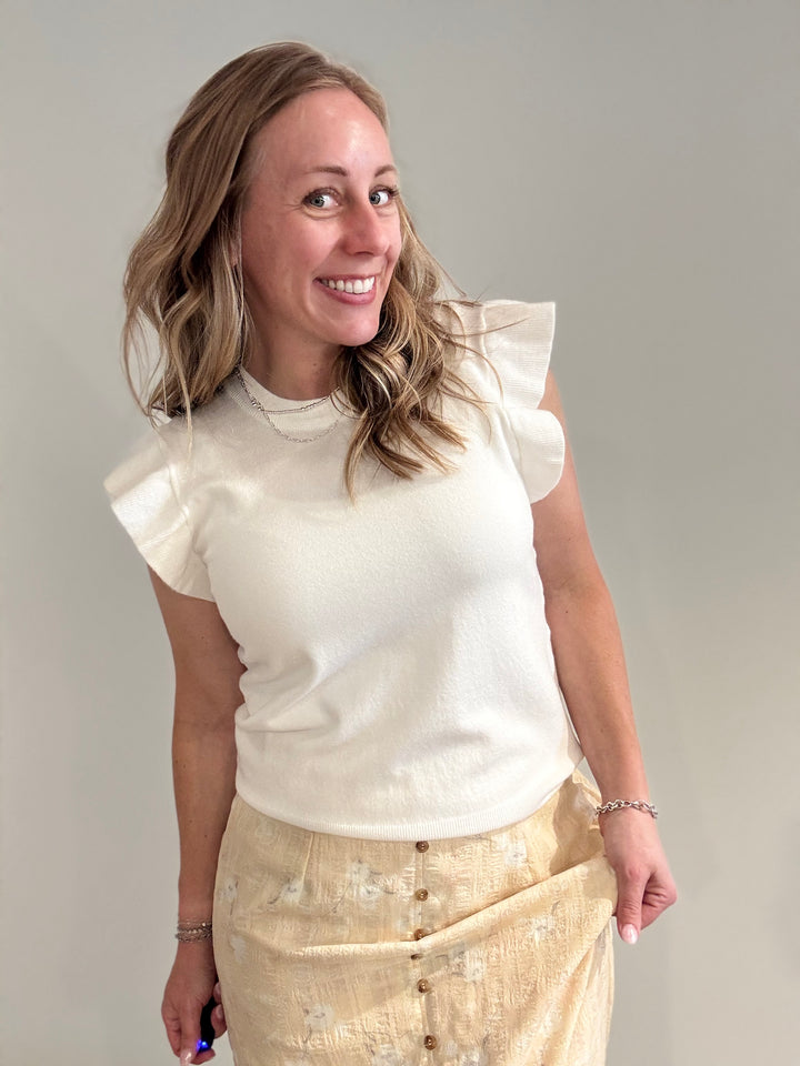 Flutter Knit Top