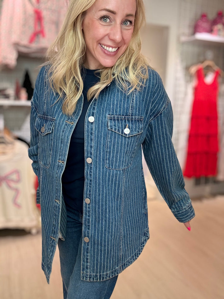 Oversized Stripe Shacket