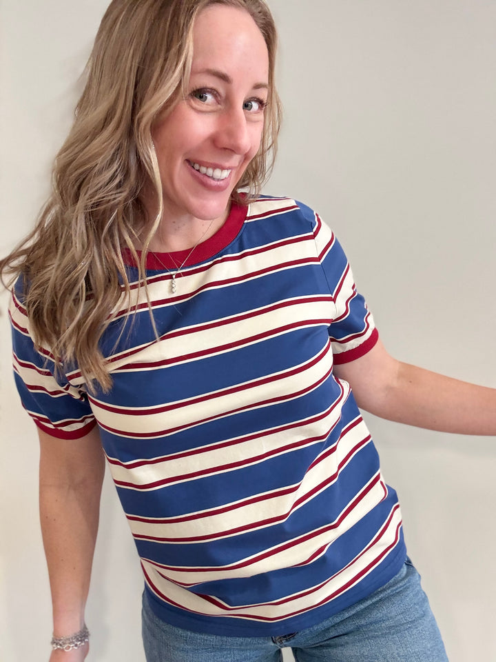 Contrast Striped Tee