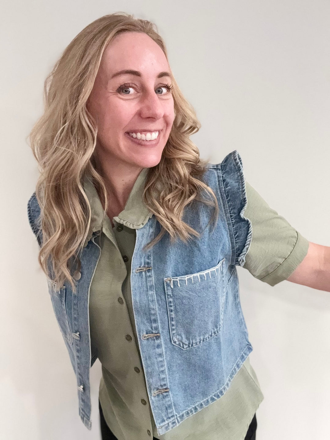 Ruffled Collared Blouse