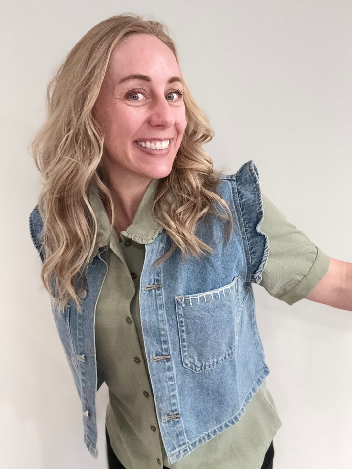 Ruffled Collared Blouse