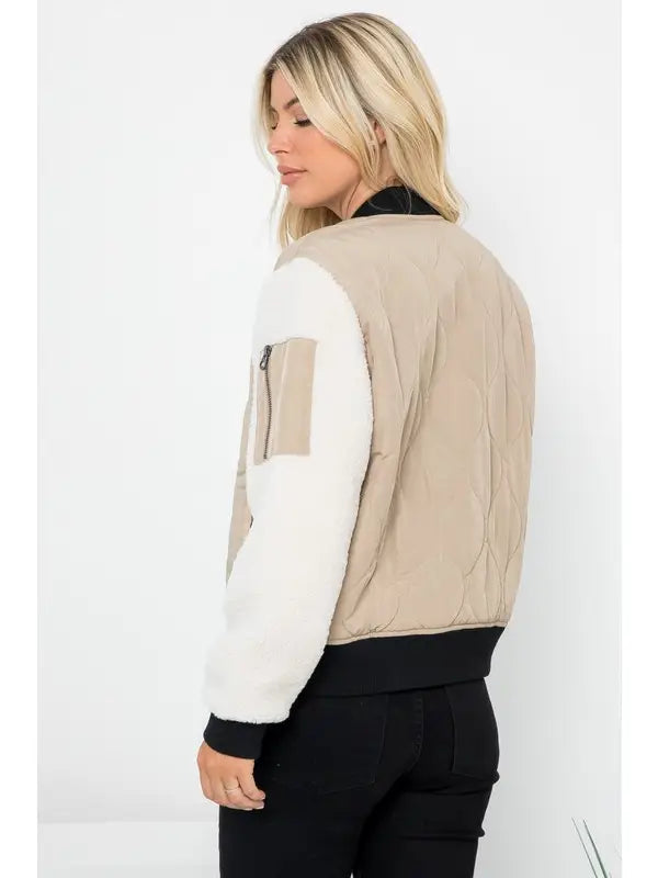 Quilted Bomber Jacket