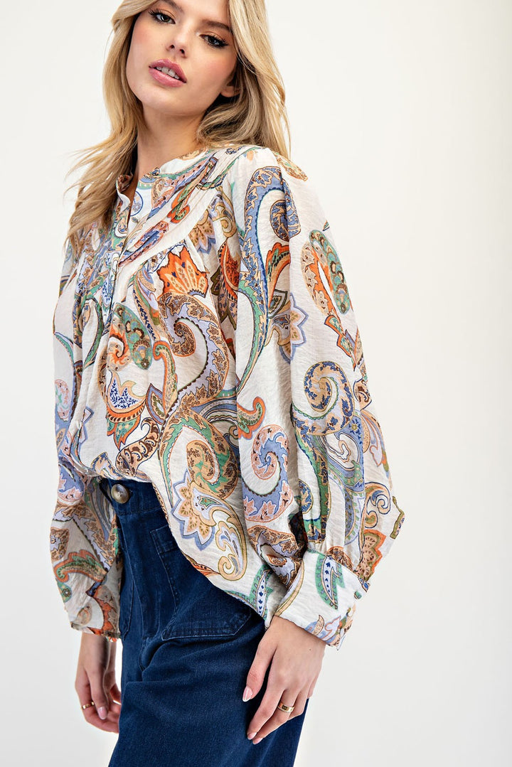 Paisley Print Top