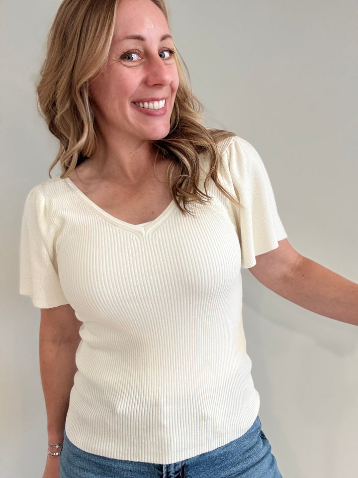 Soft Tie Knit Top