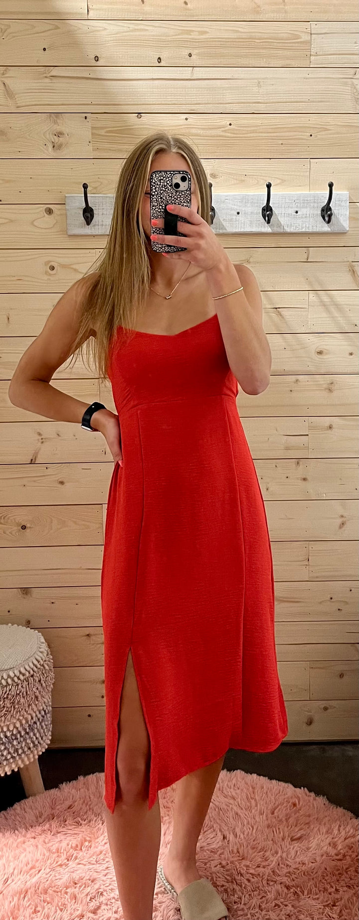 Red Midi Dress