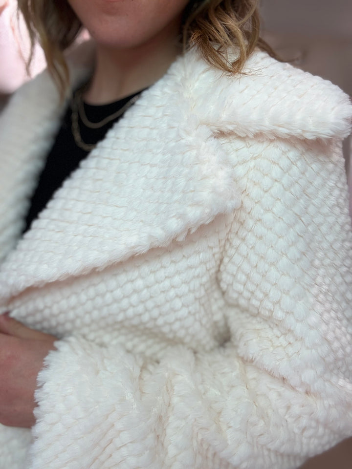 Cozy Textured Faux Fur Jacket