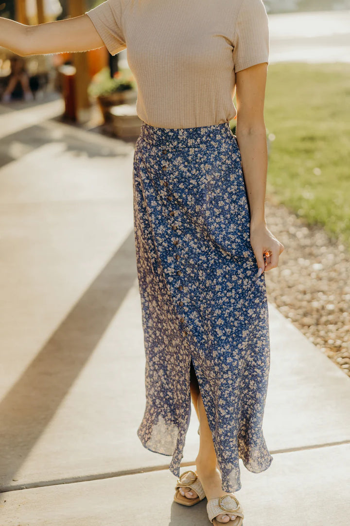 Slit Front Maxi Skirt