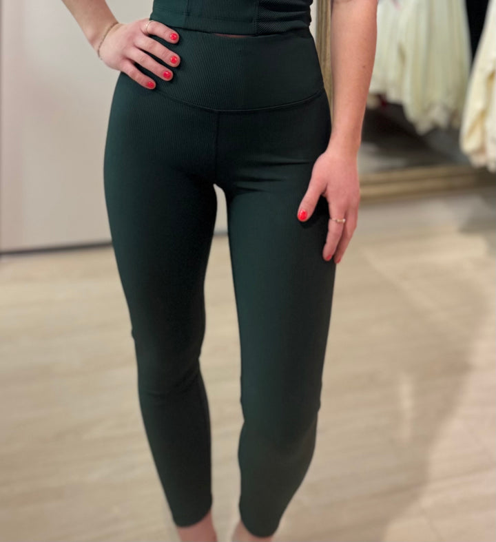 Nylon Rib Yoga Leggings