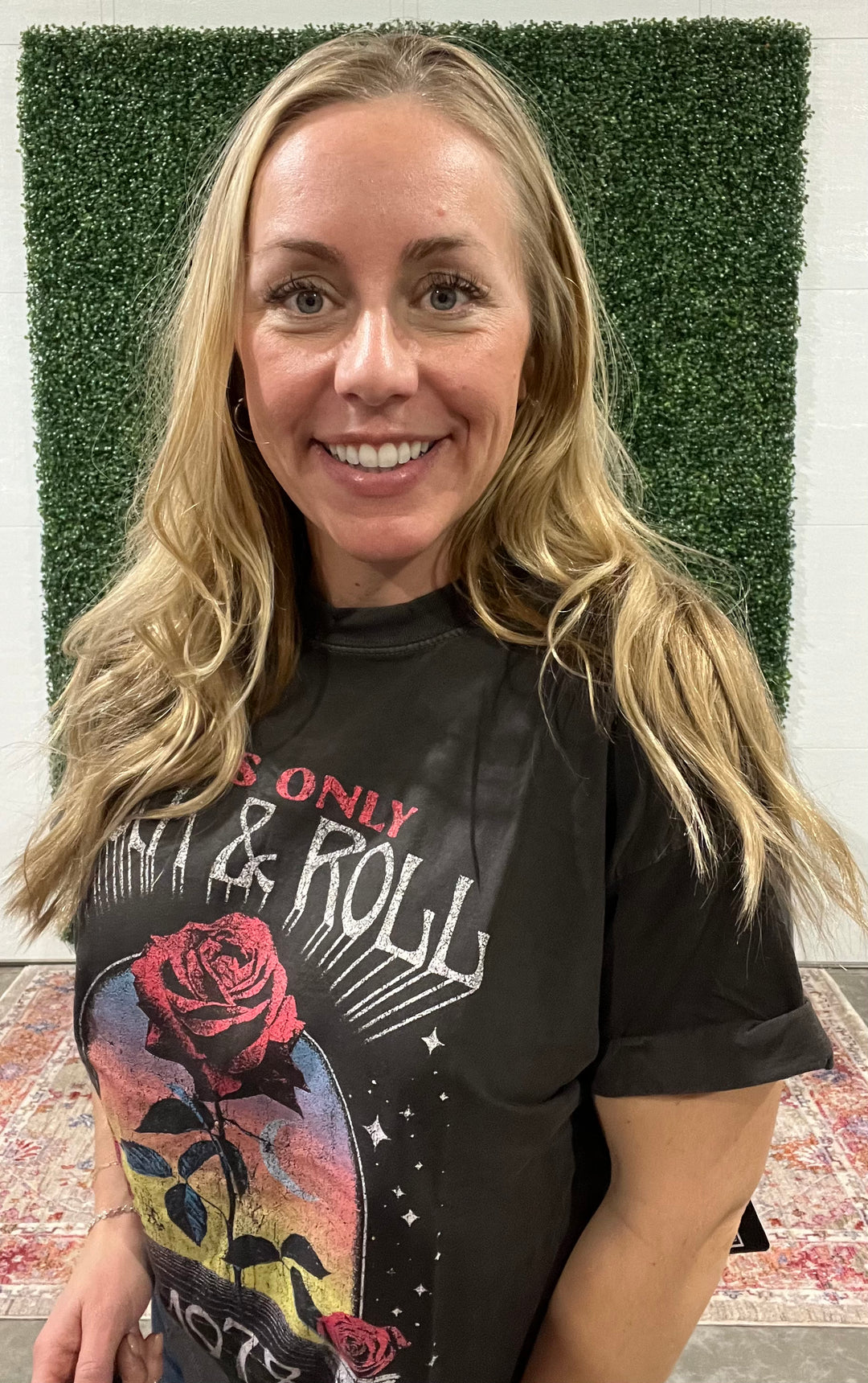 Only Rock & Roll Rose Tee