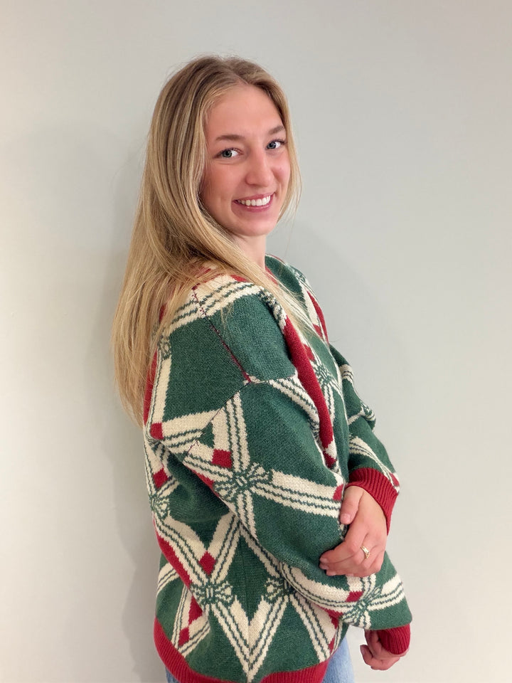 Festive Argyle Sweater