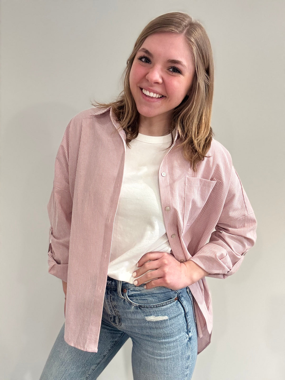 Blush Stripe Shirt
