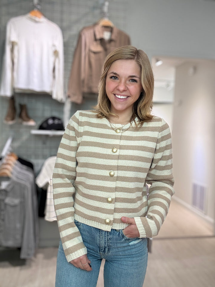 Daphne Stripe Cardigan