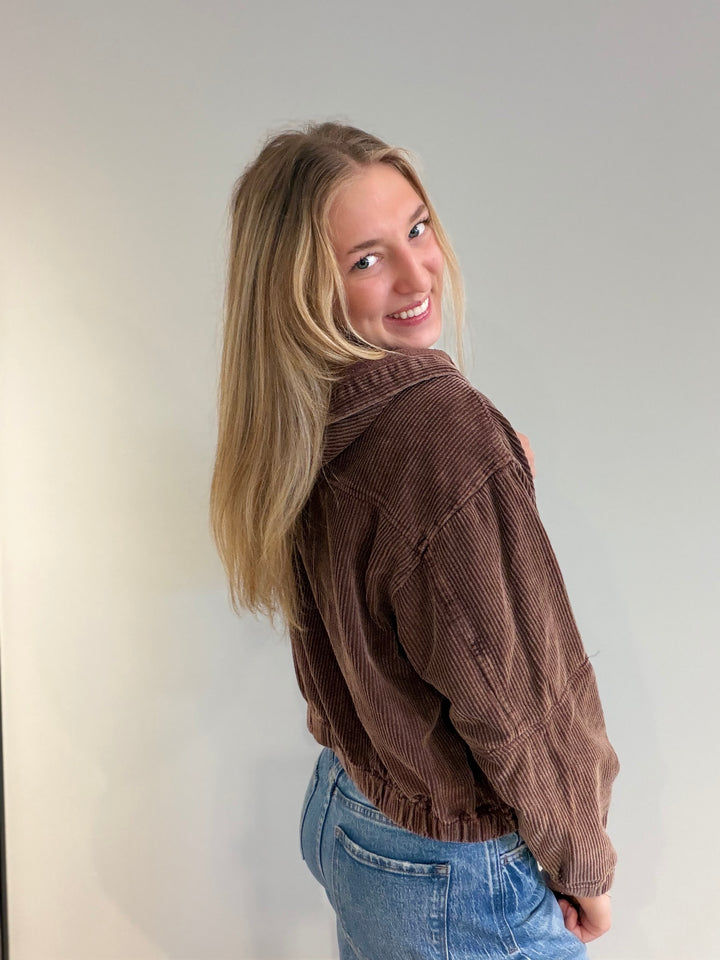 Corduroy Hoodie Bomber