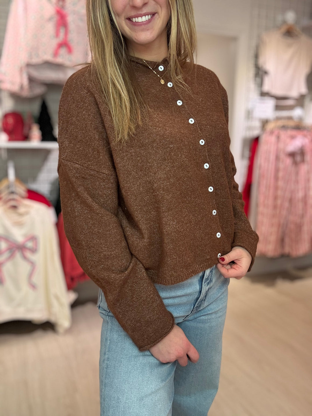 Brown Piper Cardigan