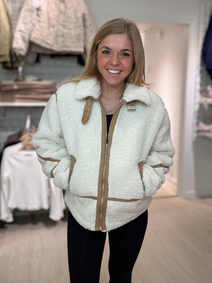 Contrast Fleece Jacket