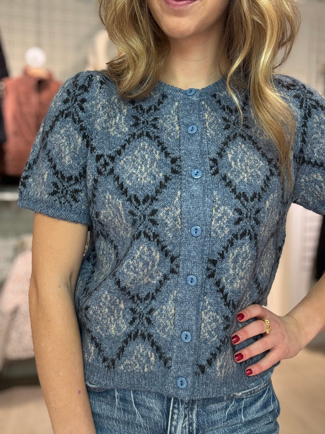 Floral Short Sleeve Cardigan