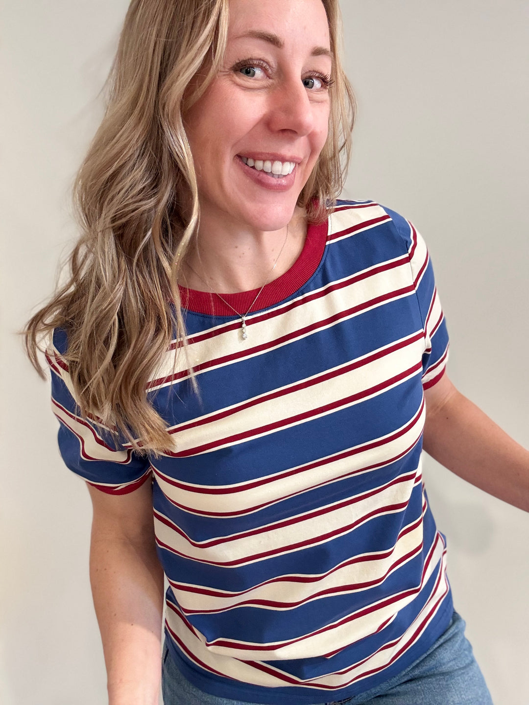Contrast Striped Tee