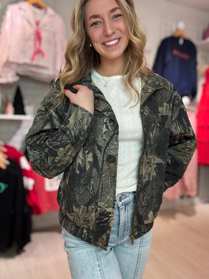Camo Oversized Bomber
