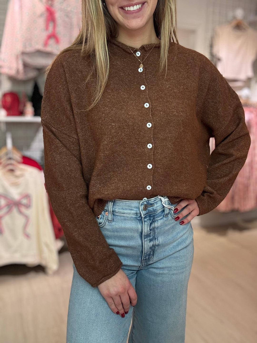 Brown Piper Cardigan