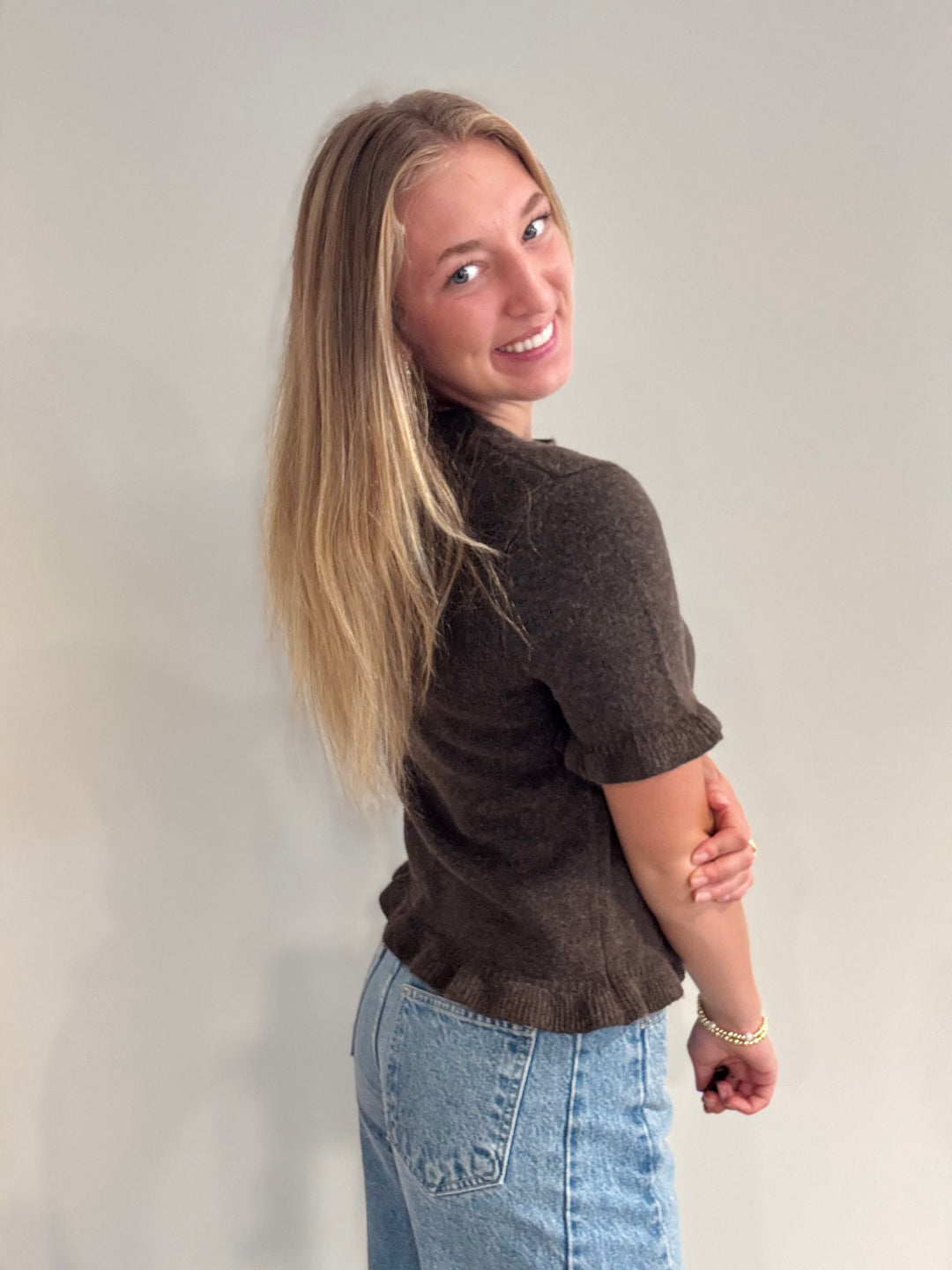 Cashmere Ruffle Top