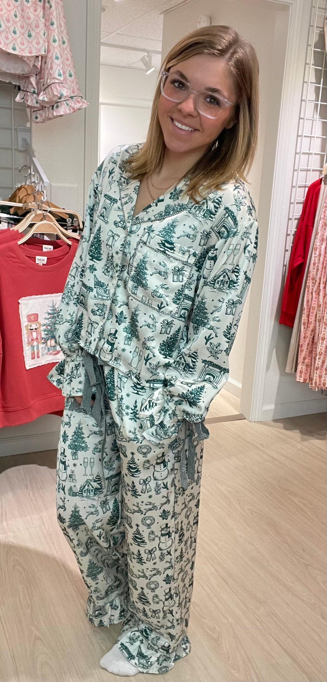 Christmas Satin PJ Set