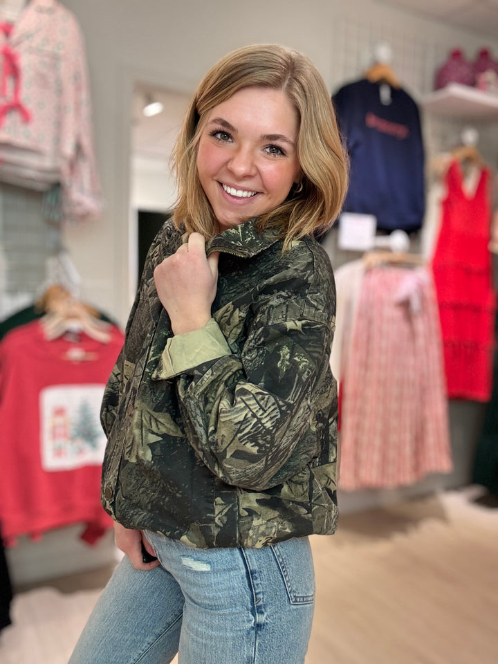 Camo Oversized Bomber