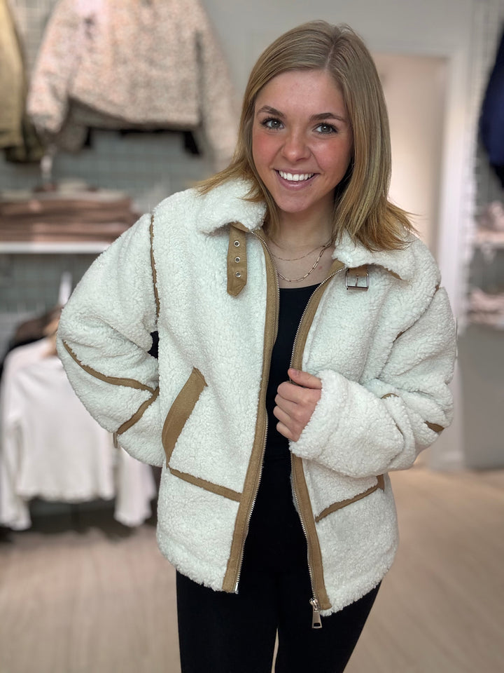 Contrast Fleece Jacket