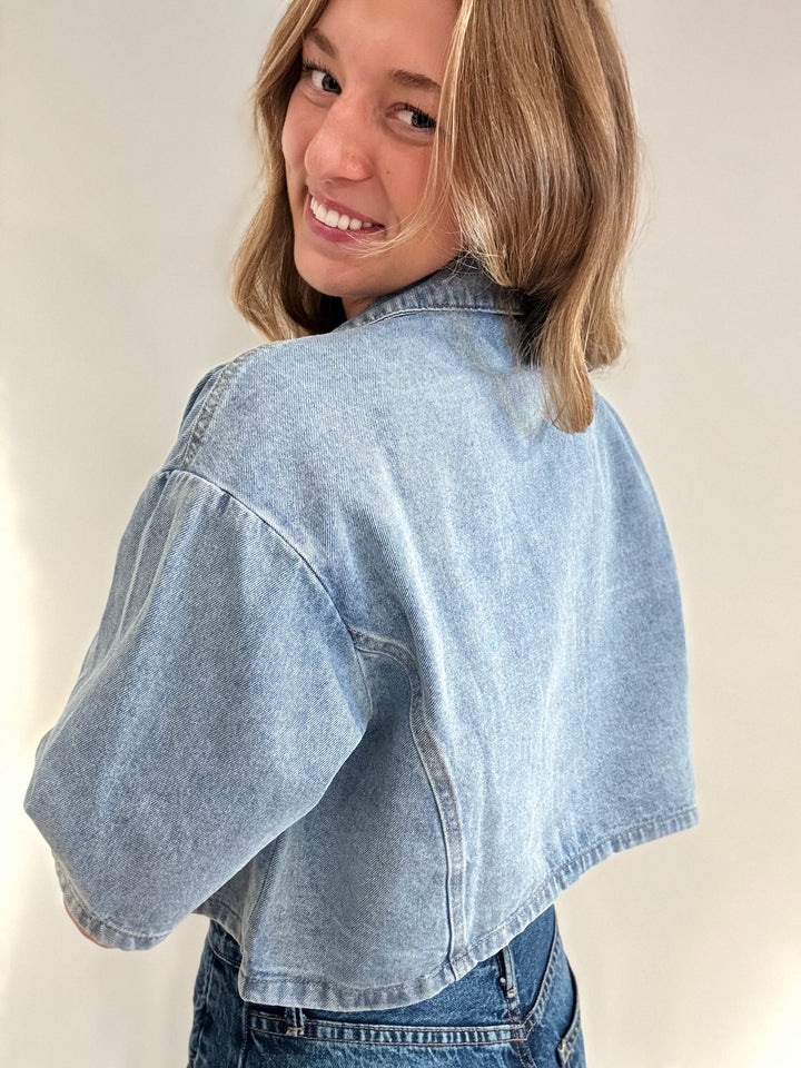 Faded Cloud Denim Top