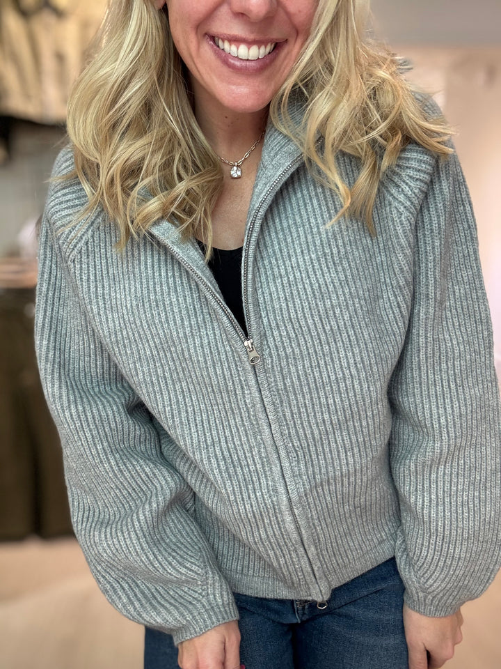 Knit Zip Up Jacket