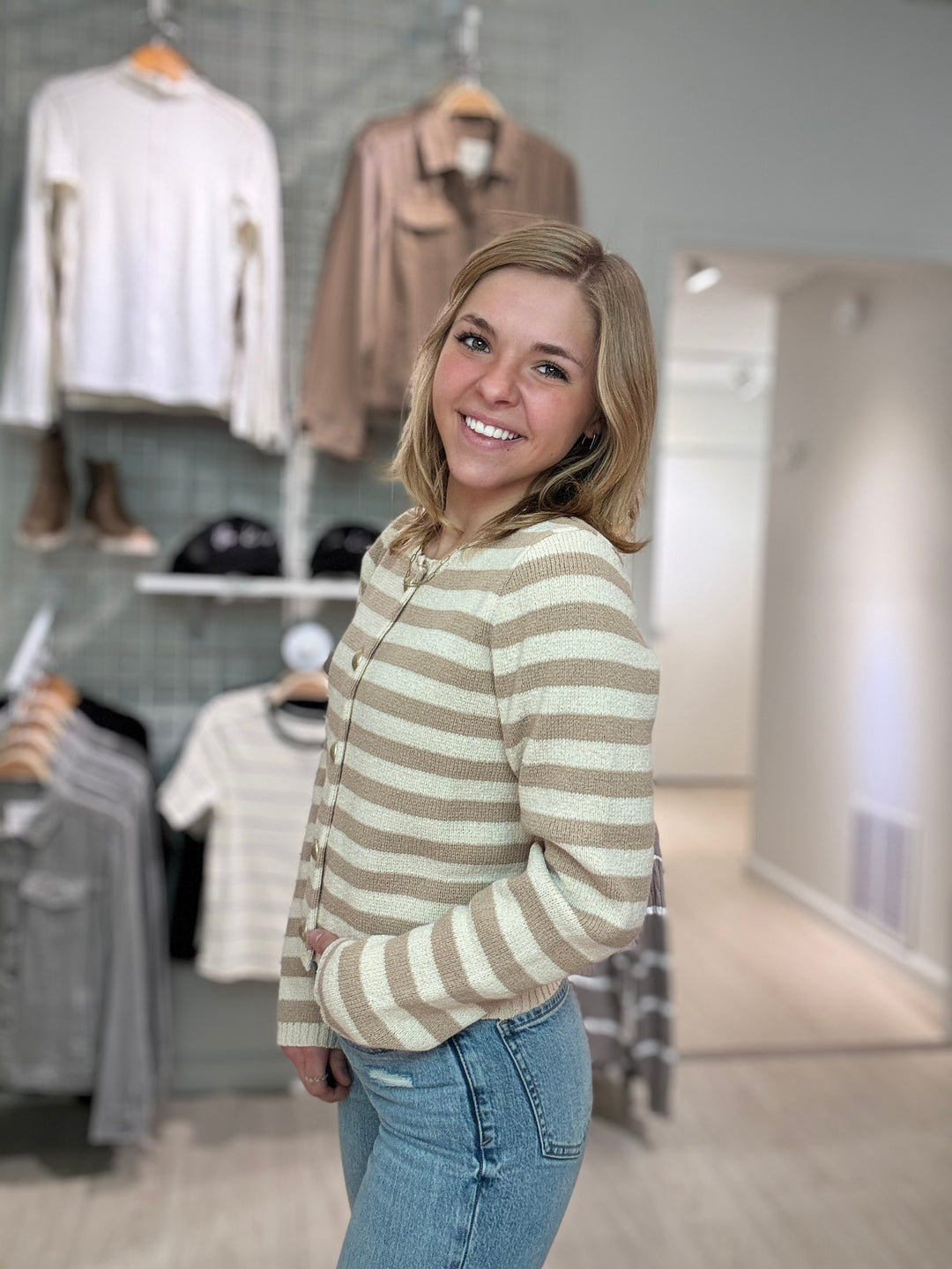 Daphne Stripe Cardigan