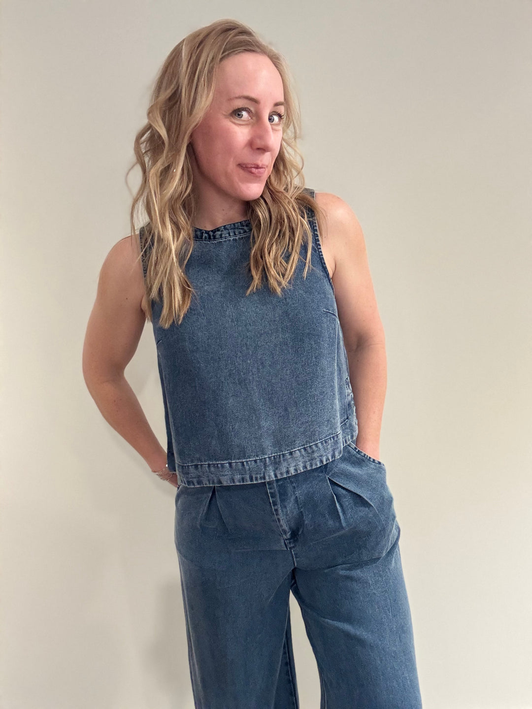 It's Pouring Sleeveless Top