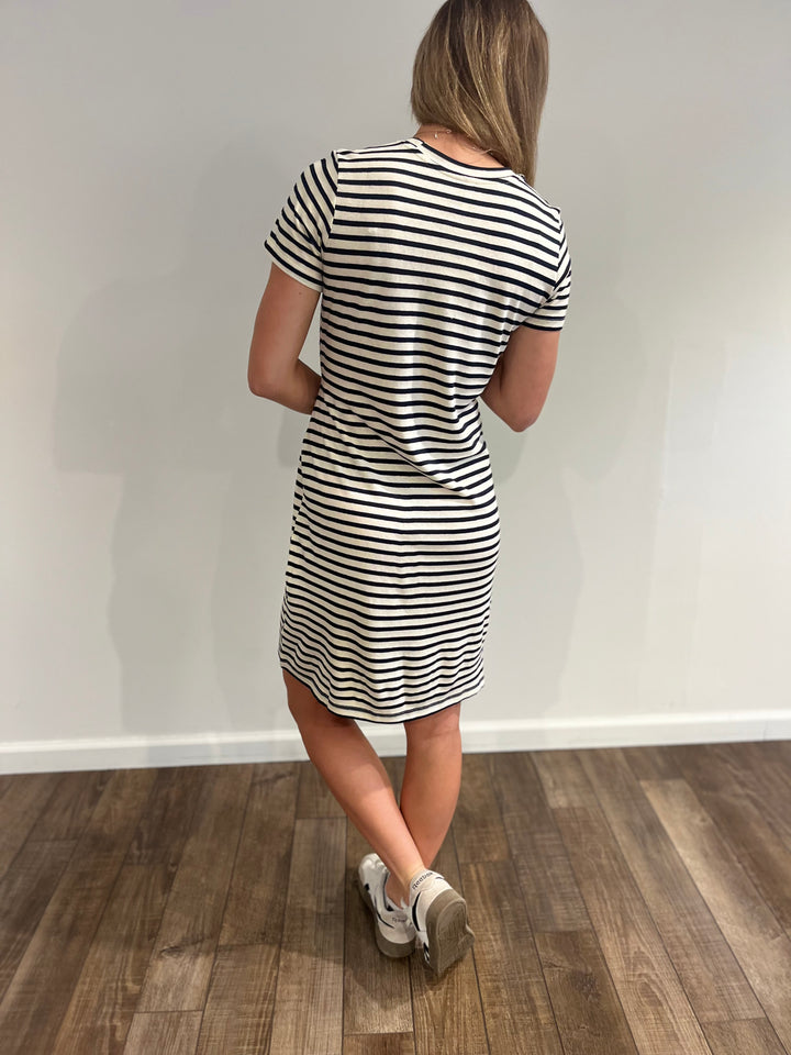 Short Sleeve Wrap Midi Dress